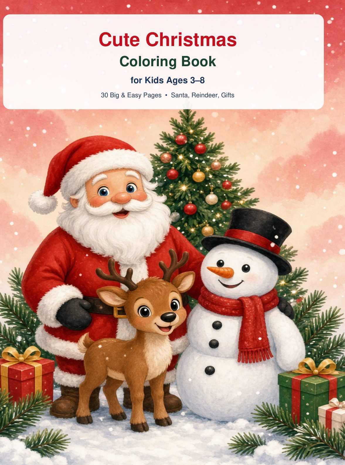 Cute Christmas Colouring Book